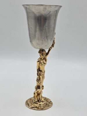 Rare K Dopita Studio Maiden Goblet Ltd Ed 183/300 Hand Made Tin Alloy Copper Art