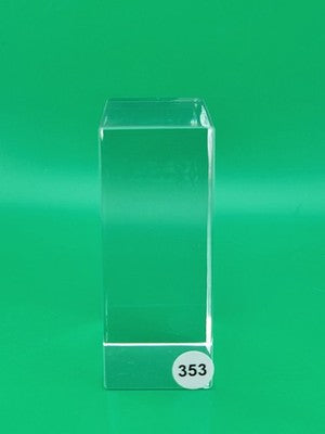 Rare Baccarat Glass Rectangle THE STATE OF TEXAS Crystal Paperweight. Signed.