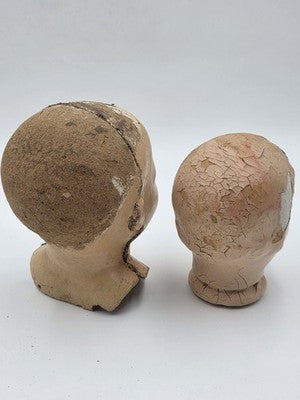 Antique Collectible Composition Doll Heads Lot Baby Doll Parts Creepy Primitive.