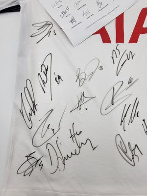 2017-2018 Tottenham Hotspur Spurs Full Team Signed Jersey Official COA hologram.