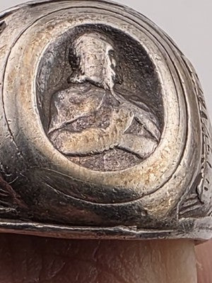 1940's Sterling Silver DeMolay Masonic Chevalier Ring Knights Templar Fraternal