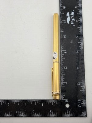 Vintage Must De Cartier Vendome 18K Gold Nib Fluted Fountain Pen Trinity Rings