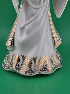 Lenox China Jewels Collection Angel of Harmony Ivory Porcelain & Gold Trim 9.5"