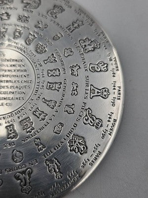 Rare Vintage Christofle Fermiers Generaux Silver Plated Hallmark Coaster. Each