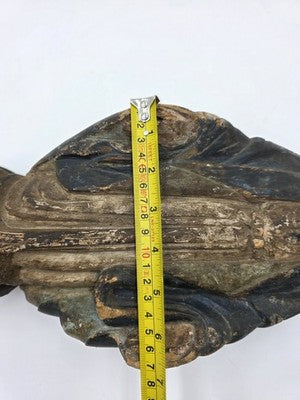 Antique 18th C Spanish Colonial Hand-Carved Virgin Mary Statue Polychrome Wood