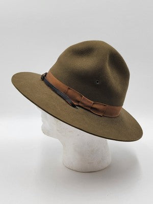 WW2 Campaign Hat 1944 PQMD-277-H-4321 Service Field Brown 7 Wool Drill Sargent