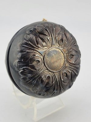 ANTIQUE VICTORIAN GORHAM STERLING SILVER TOY YOYO REPOUSSE LEAVES Steel Body