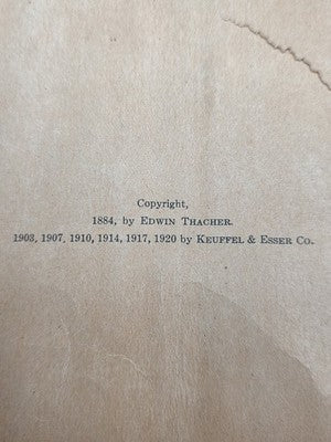 1920 Keuffel & Esser Thatcher's Calculating Instrument Model 4093 w/ Manual