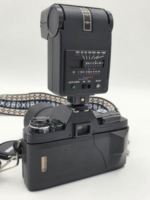 Vintage Minolta X-370s 35mm SLR Kit 2 Lenses Flash Clean Working w/ Case