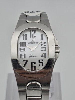 Vintage Bertolucci Serena Swiss Made Ladie Quartz Watch Ref 313-5818 Steel Works