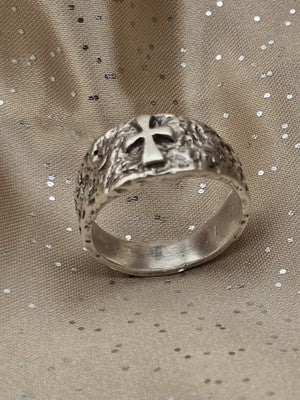 RETIRED RARE MENS James Avery “Mark Of The Cross” Sterling Silver Ring Size 11