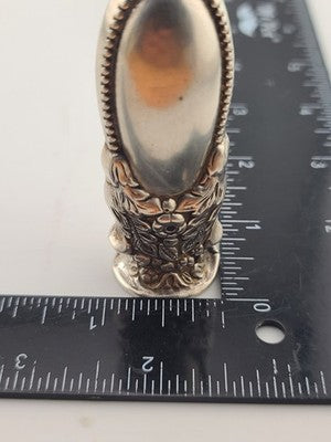 Rare Antique 19th C Victorian Ornate Repousse Sterling Silver Scent Snuff Bottle