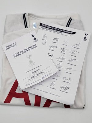 2017-2018 Tottenham Hotspur Spurs Full Team Signed Jersey Official COA hologram.