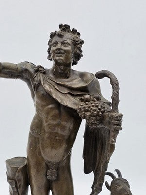 Rare Antique Italian Bronze Sculpture C 1830, Fauno Rosso' - A Nelli Roma.