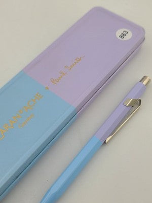 Caran d'Ache Paul Smith Discontinued 849 Ballpoint Pen Slate Baby Blue & Purple
