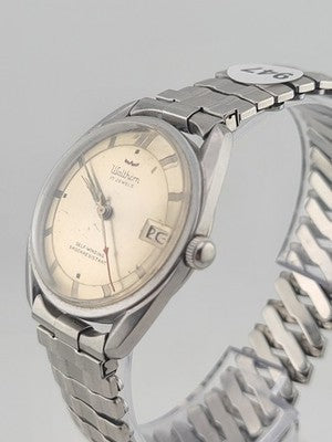 Vtg Waltham Men's Automatic Self-winding Watch 17 Jewels Date 2 tone Hands Runs