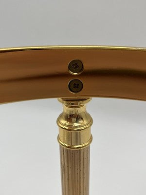 Design Guild Crystal Champagne Chiller Vertical Cut with Stand Brass Barware
