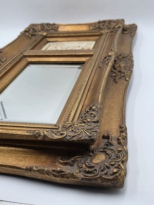 Rare Antique 19th C Enrico Braga Tondo Relief Mirror W Perfugium Regibus Coin