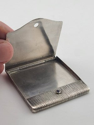 Rare Antique C 1920's French Victorian Silver (800) matchbox holder 31 Grams.