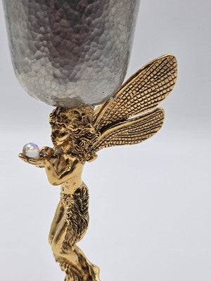 Rare K Dopita Studio Fairy Goblet Ltd Ed 221/300 Hand Made Tin Alloy Copper Art