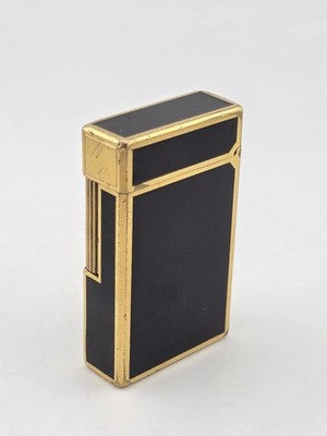 Vtg Authentic St Dupont Laque De Chine France Gold Plated Ligne 1 Lighter. Works
