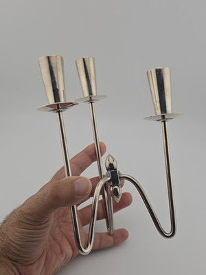 Rare Vintage Authentic Three-armed Candlesticks Silver Plated by Johannes Berg