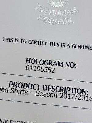 2017-2018 Tottenham Hotspur Spurs Full Team Signed Jersey Official COA hologram.