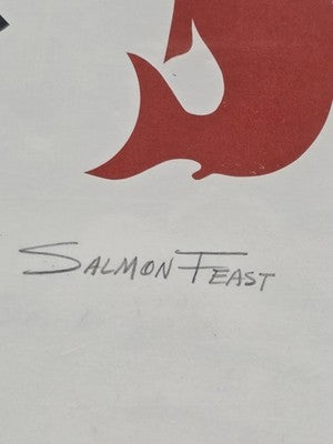 Rare Hand Signed Jack Hudson 1990 Salmon Feast Alaska Native Formline Art Print