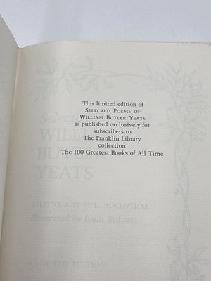 Franklin Library William Butler Yeats Selected Poems 1979 Leather Edition. New.