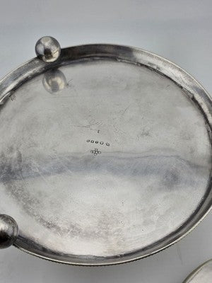 Rare 1880s Antique Hukin & Heath Biscuit Jar Cut glass & Silverplate W Kiwi Bird
