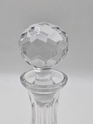 Atlantis Crystal Ship Decanter Criss Cross Cut Pattern Watermark Faceted Stopper
