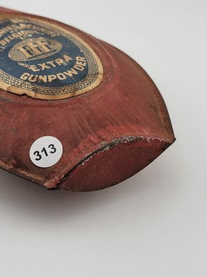 Rare Antique OOAK 19th Century Belgium Tin Type FFF Extra Gun Powder Flask