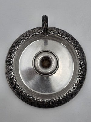 Rare Antique S. Kirk & Son Sterling Silver Repousse Chamberstick Candle Holder