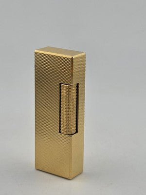 Rare Vintage Dunhill Rollagas Gold Tone Textured Switzerland W Box. Very Clean.