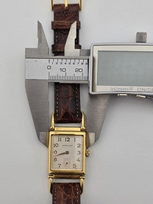 Hamilton Wilshire Registered Edition Mens Quartz Watch Gold Plated New Battery