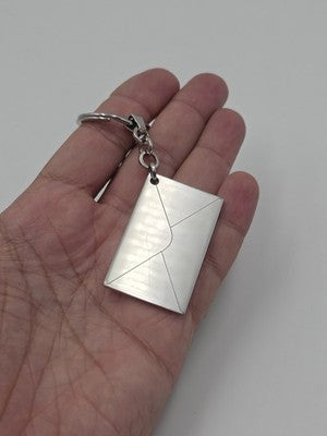 Vintage Cartier Envelope Letter Key Ring Keychain Double C Logo Made Italy w Box