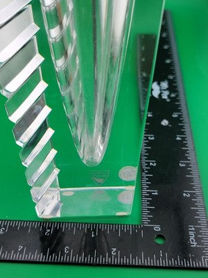 Rare Orrefors Sweden Clear Crystal MODERN FLOWER HORIZON VA Jan Johannson