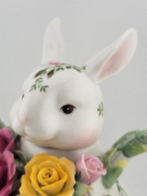Royal Albert Old Country Roses Porcelain Bunny Rabbit Teapot Decoration VG Cond.