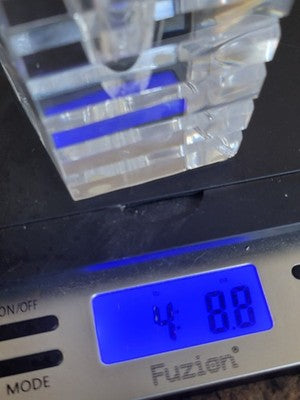 Rare Orrefors Sweden Clear Crystal MODERN FLOWER HORIZON VA Jan Johannson