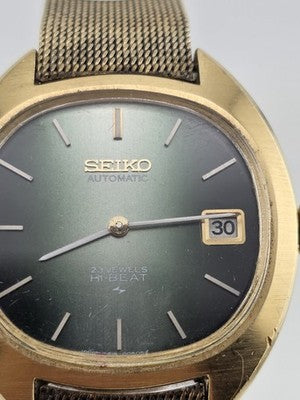 Rare Vintage 1980's Seiko 23j  Hi-Beat 2418-7039 Automatic Unisex Watch. Works.