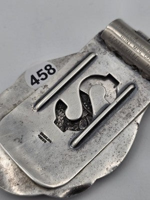 Rare OOAK Sterling Silver Money Clip w 1948 Mexico 5 Pesos Cuauhtemoc Coin 59.4g
