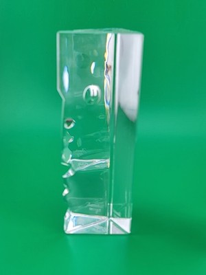 Pair Of Baccarat Crystal "Encounter" Sculpture. Robert Rigot France. VG Cond.