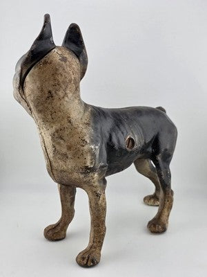 Rare Antique Hubley C 1915 Cast Iron Boston Terrier Door Stop Original Paint