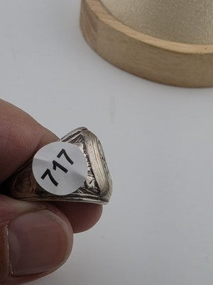 1940's Sterling Silver DeMolay Masonic Chevalier Ring Knights Templar Fraternal