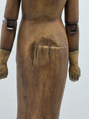Private: RARE ANTIQUE 18TH C ARTICULATED HAND  SANTOS MANNEQUIN OF ST FRANCIS.