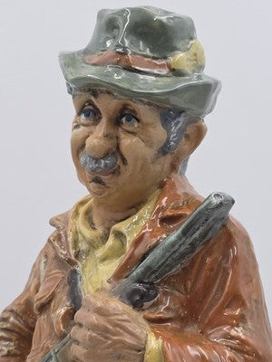 Vintage Mindestinhalt Porcelain Hunter Wine Decanter Made in Italy Vino Santo