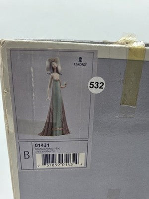 Vtg 1983 Lladro The Debutante #1431 Lady in Hat Figurine Retired W Original  Box