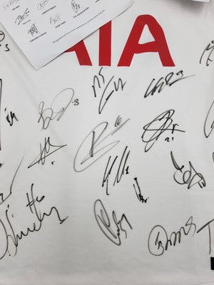 2017-2018 Tottenham Hotspur Spurs Full Team Signed Jersey Official COA hologram.