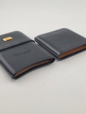 Rare Vintage S.T. Dupont Paris Black Leather Cigarette Case Made in Spain