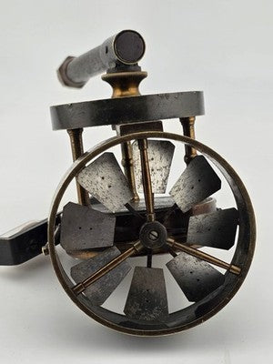 Antique No.1974 Brass Air Meter Anemometer w/ Sand Timer, Circa 1900 Mining Tool